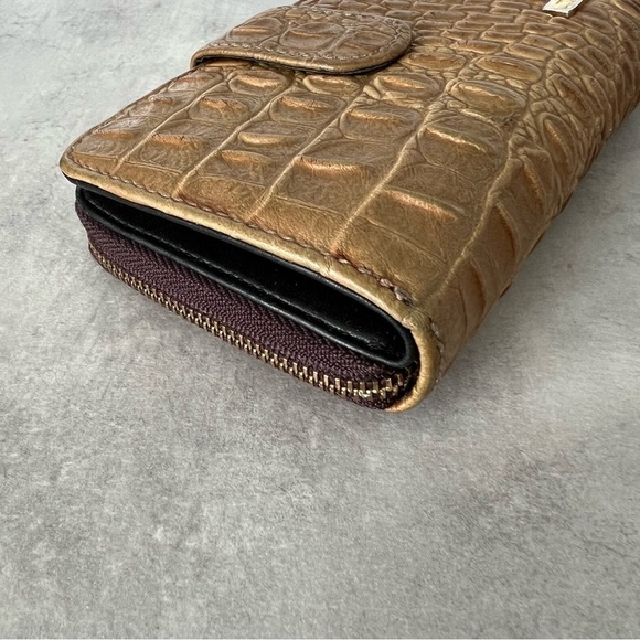 TOUS Croc Embossed Leather Wallet - Picture 10 of 14